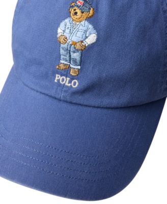 Men's Ventilating Embroidered Polo Bear Twill Ball Cap