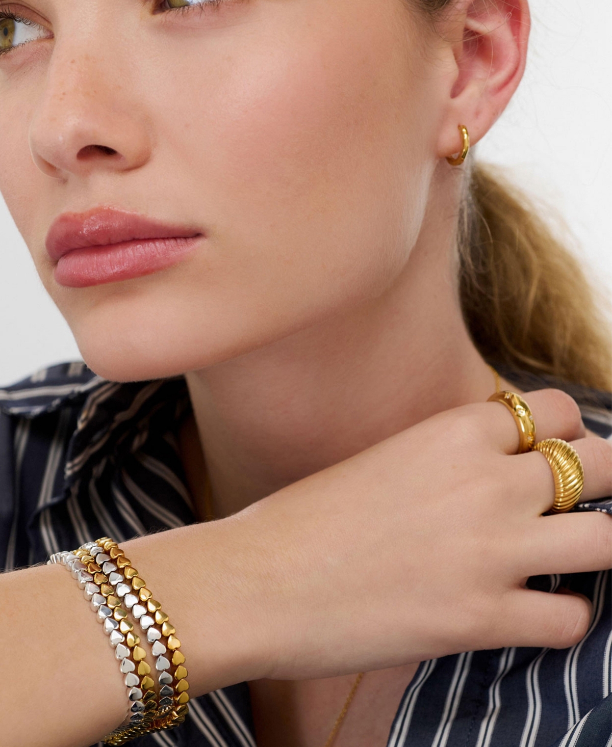 Oak & Luna Dotted Heart Bracelet