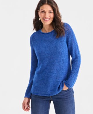 Style Co Womens Tape Yarn Roll Neck Sweater Macys Exclusive - Galaxy Blue 30$