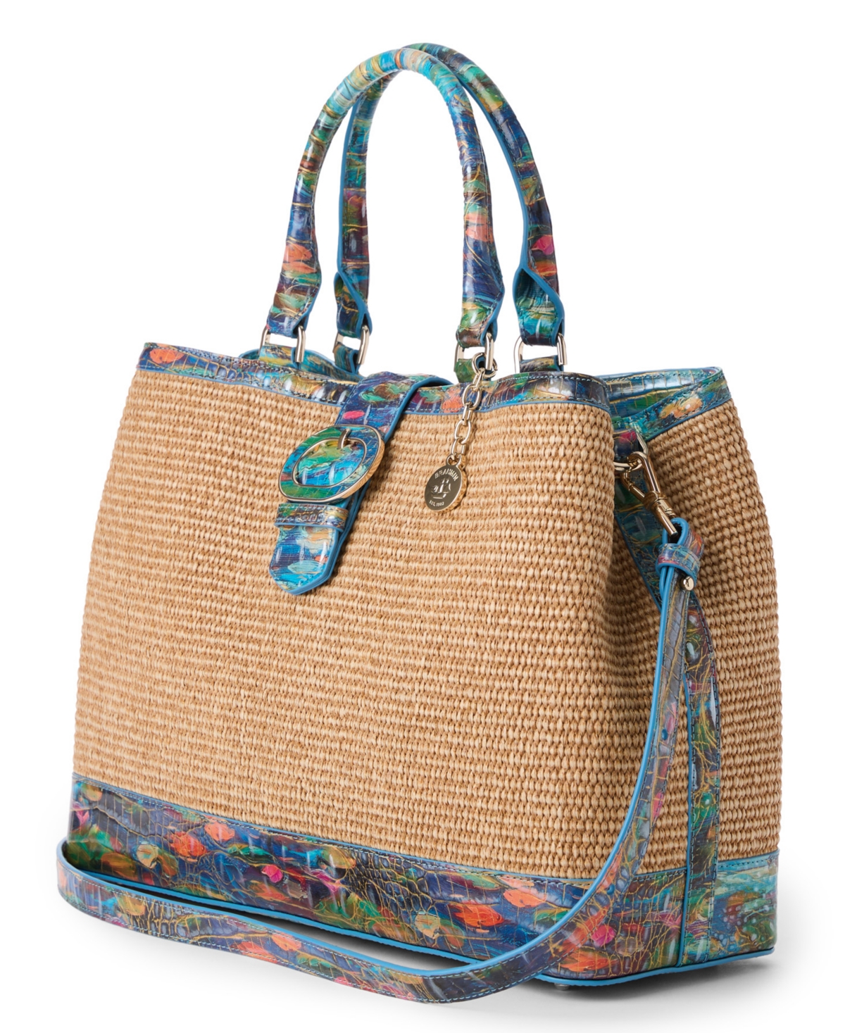 Brahmin Denise Raffia Carryall Extra Large Tote Bag