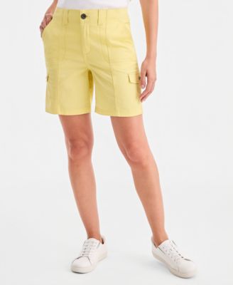Women's Mid-Rise Comfort-Waist Cargo Shorts