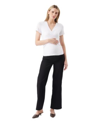 Maternity Ripe Luxe Knit Embrace Nursing Tee White