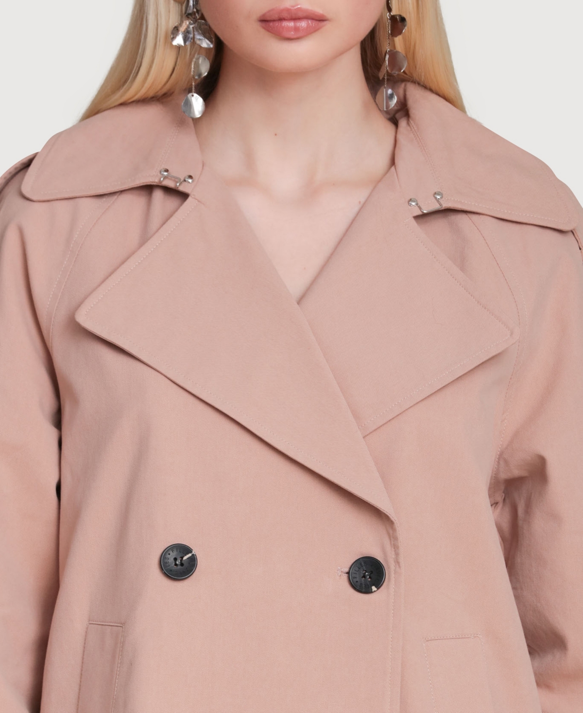 Avec Les Filles Women's Double Breasted Trench Coat