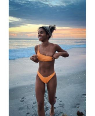 Women's Tangerine Squeeze V-Cut Bikini Bottoms