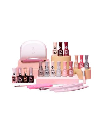 Stay Shining Gel Nail Polish Kit with UV Light, 12 Colors (23 pcs)