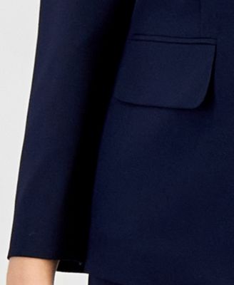 Plus Size One-Button 3/4-Sleeve 2 Piece Pantsuit