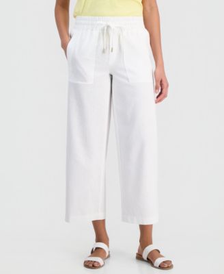 Women's Drawstring-Waist Pull-On Ankle Pants