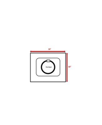 30 Inch W 25 Inch H Steel Outdoor Fire Pit Table with Lid Smoked Glass Top Push Button Ignition Propane Natural Gas