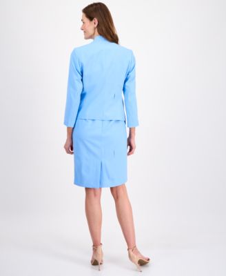 Women's Kiss-Front Cutout-Collar 2 Piece Dress Suit