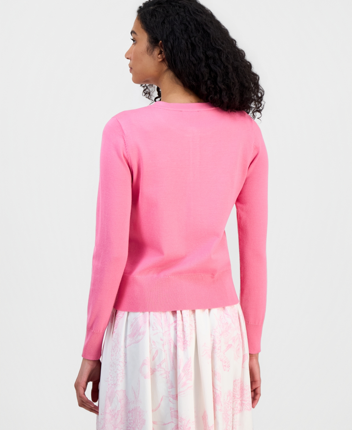 T Tahari Women's Rose-Soutache Cardigan