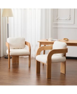 White Boucle Dining Chairs - 2 Pack