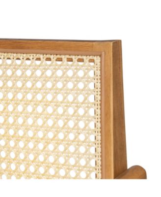 27" Cane Seat Bar Stool - Natural Wood