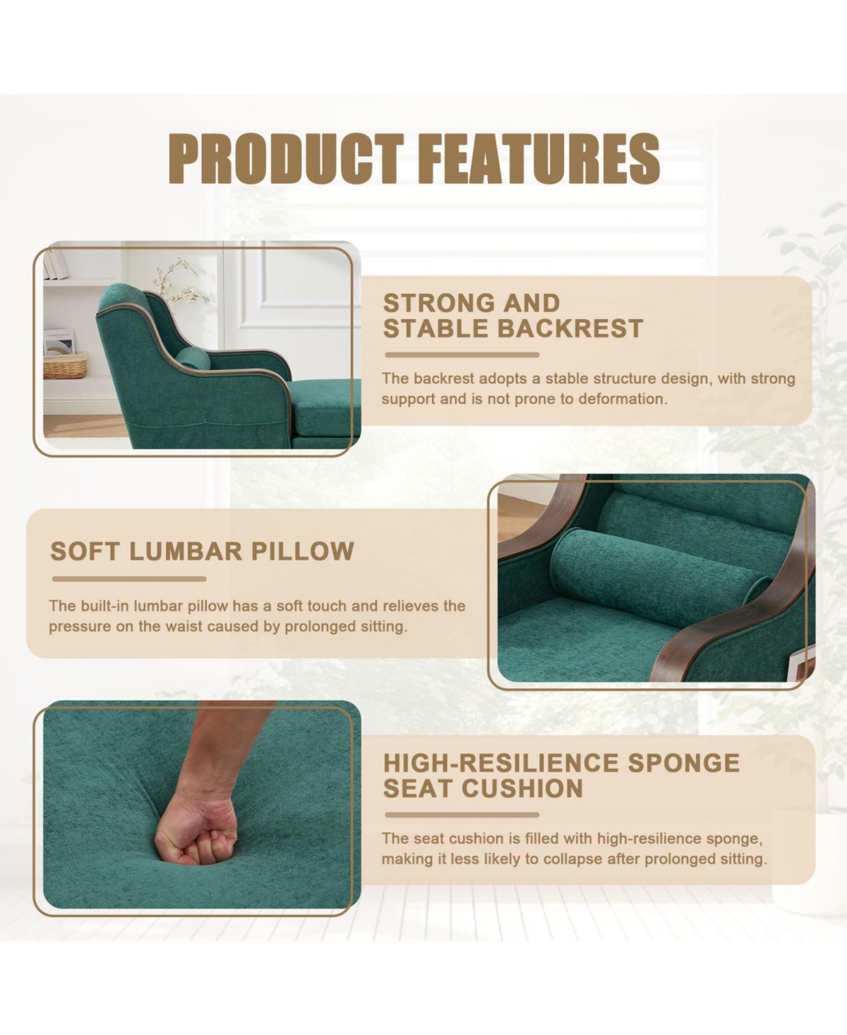 Streamdale Furniture Streamdale Oversized Chaise Lounge Indoor Sofa Bed Wide Seat