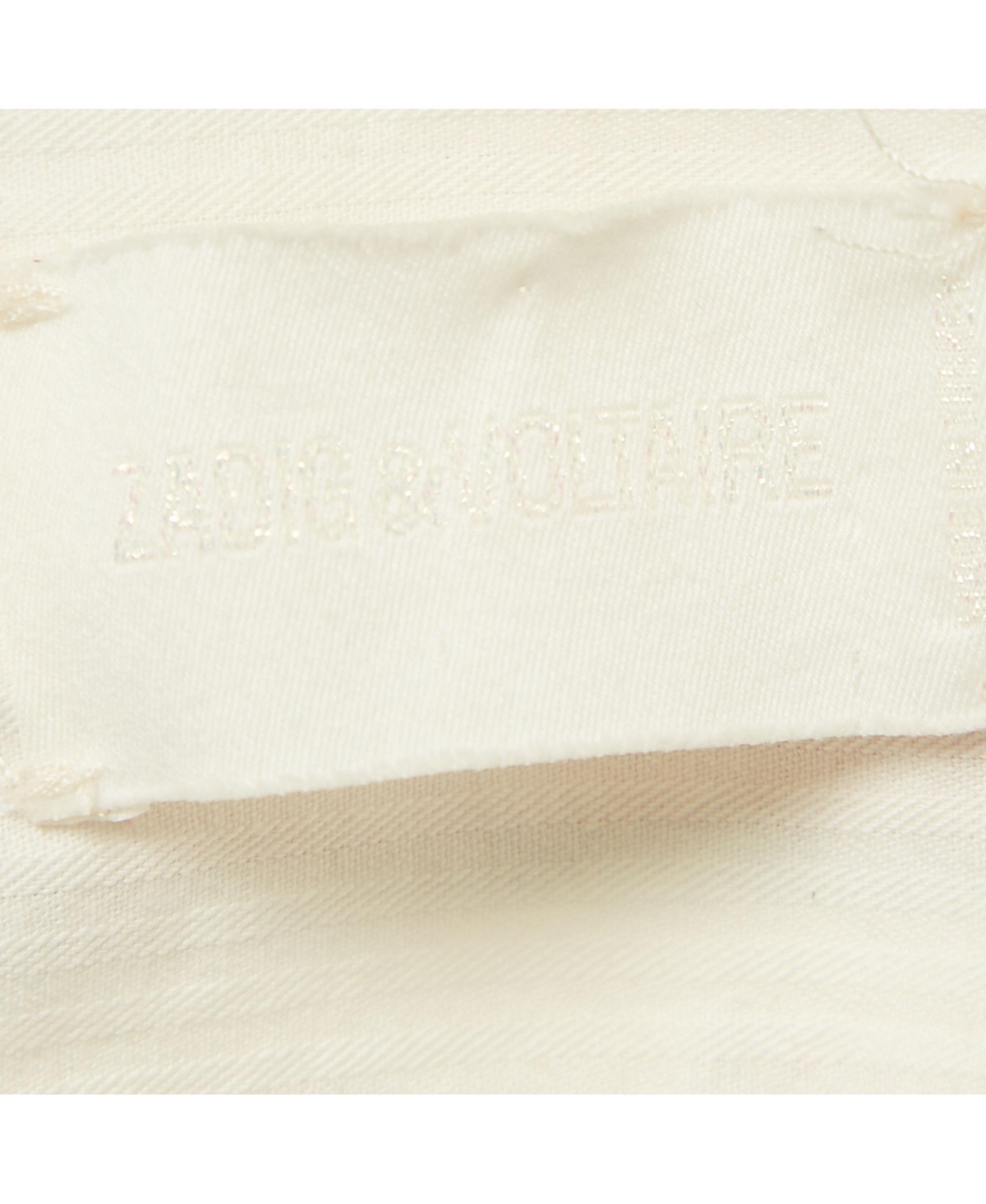 Pre-Owned Zadig & Voltaire Women's White Striped Cotton Tach Raye Jacket