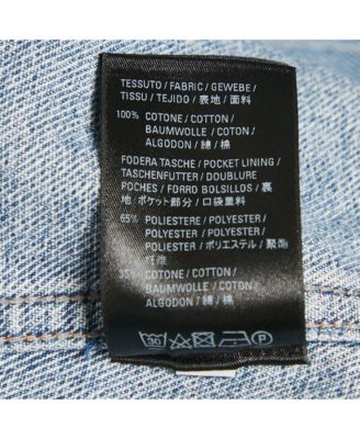 Women's Blue Logo Print Denim Oversized Jacket