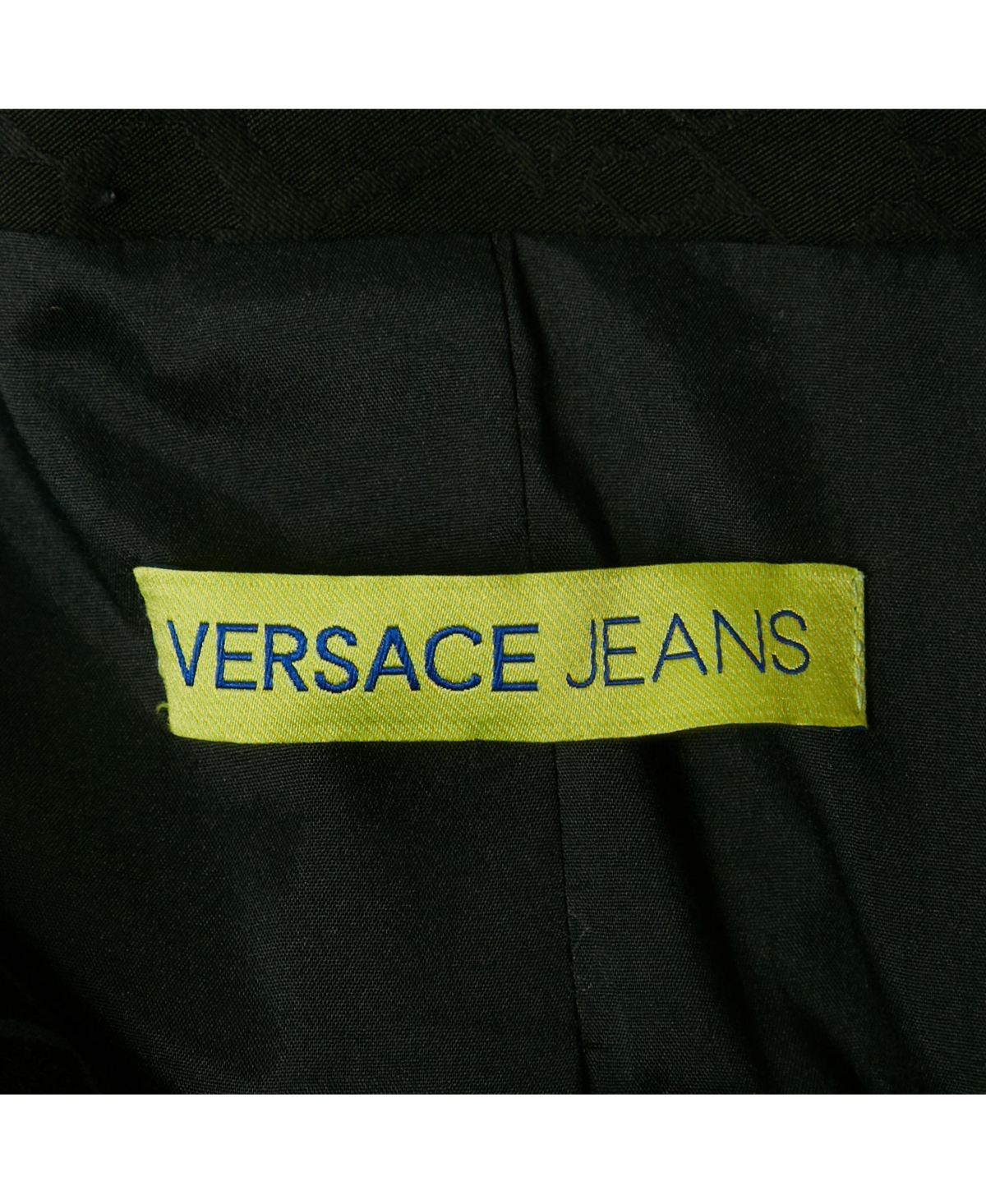 Pre-Owned Versace Women's Jeans Black Jacquard Button Front Jacket