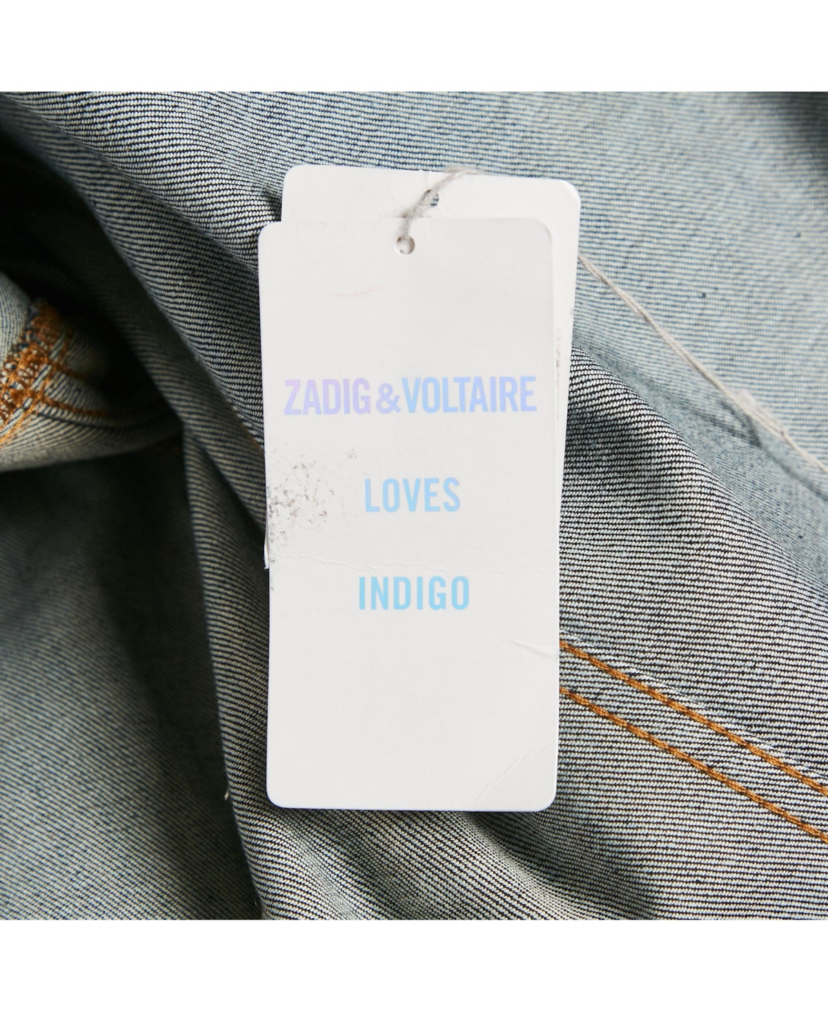 Pre-Owned Zadig & Voltaire Women's Blue Denim Button Front Base Brut Jacket