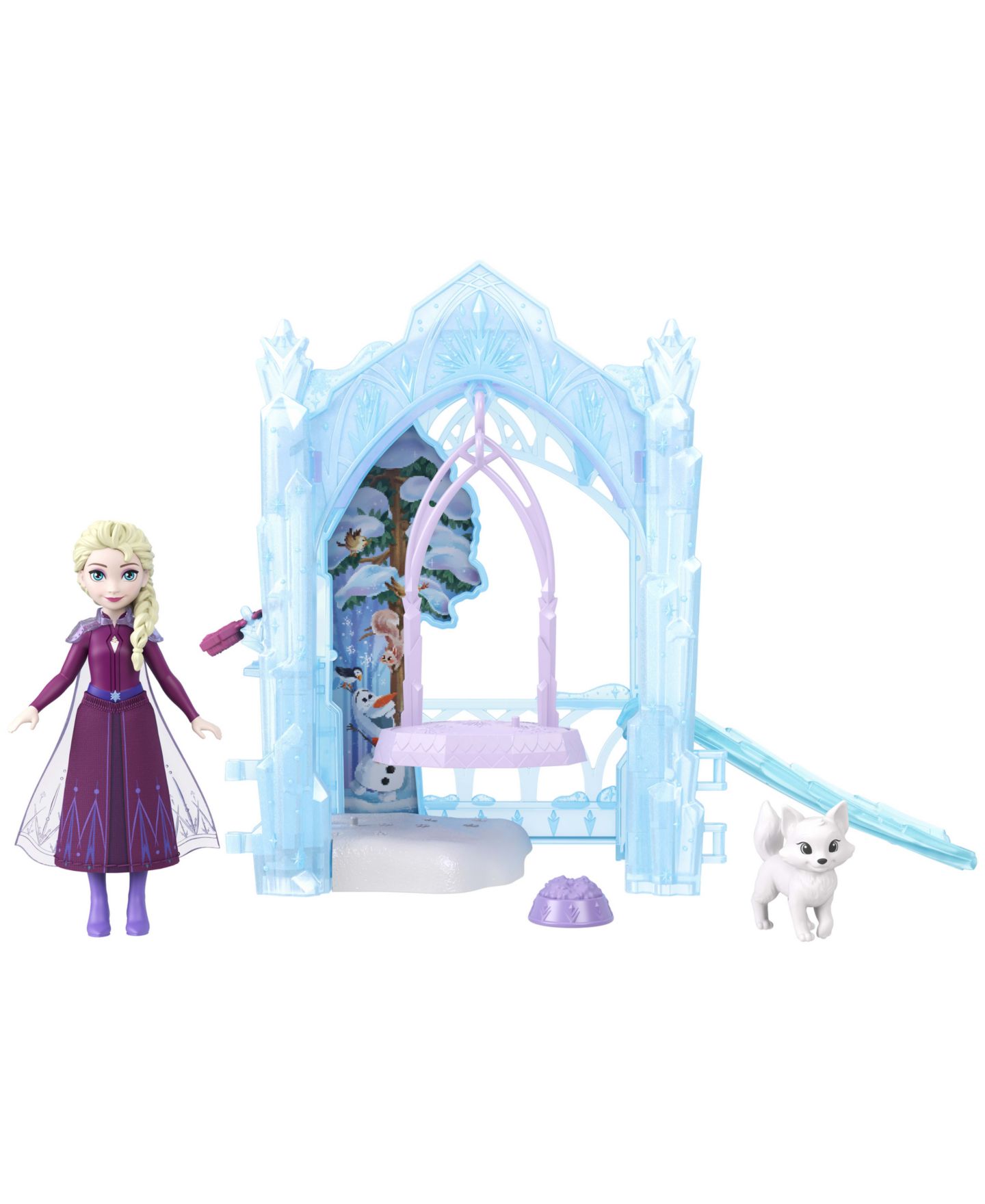 Детский игровой набор Disney Princess Disney Frozen Storytime Stackers Elsa Small Doll and Icy Animal Hideaway Playset — фото 3