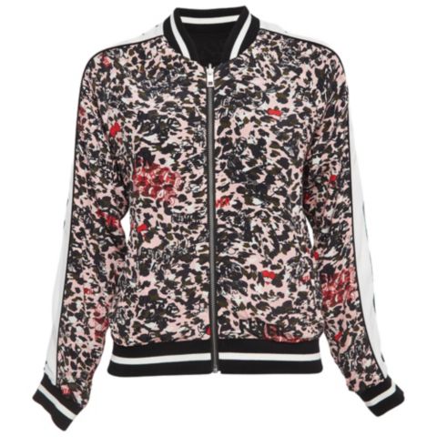 Женские куртки Pre-Owned Zadig & Voltaire Women's Pre-Owned Zadig and Voltaire Pink/black Printed Crepe Reversible Bomber Jacket