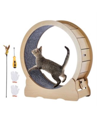 Large Cat Exercise Wheel & Treadmill for Indoor Cats - 35.8” Silent Running Wheel