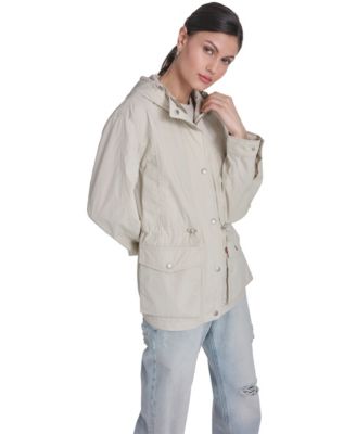 Women's Hooded Zipper and Button-Snap Jacket