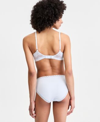  Women's Bliss Perfection Contour Underwire Bra & Bliss Lace-Trim Cotton French-Cut Brief Underwear
