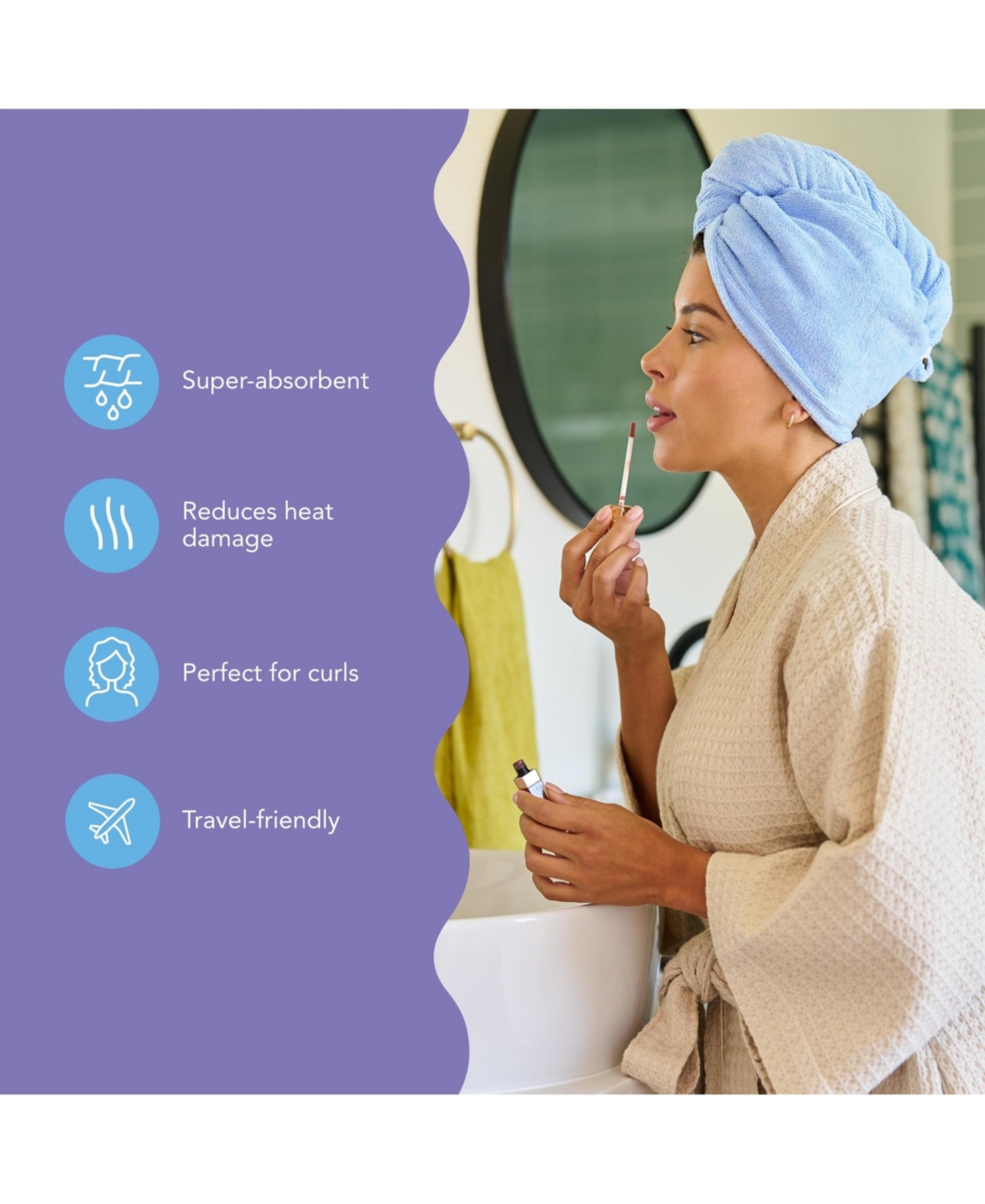 Turbie Twist Microfiber 2 Pack (Dazzling Blue, Windsurfer)