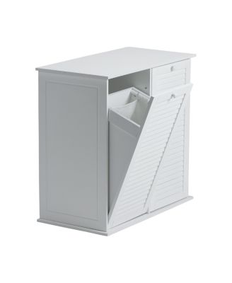 Tilt-out Cabinet Laundry Sorter with Shutter Front