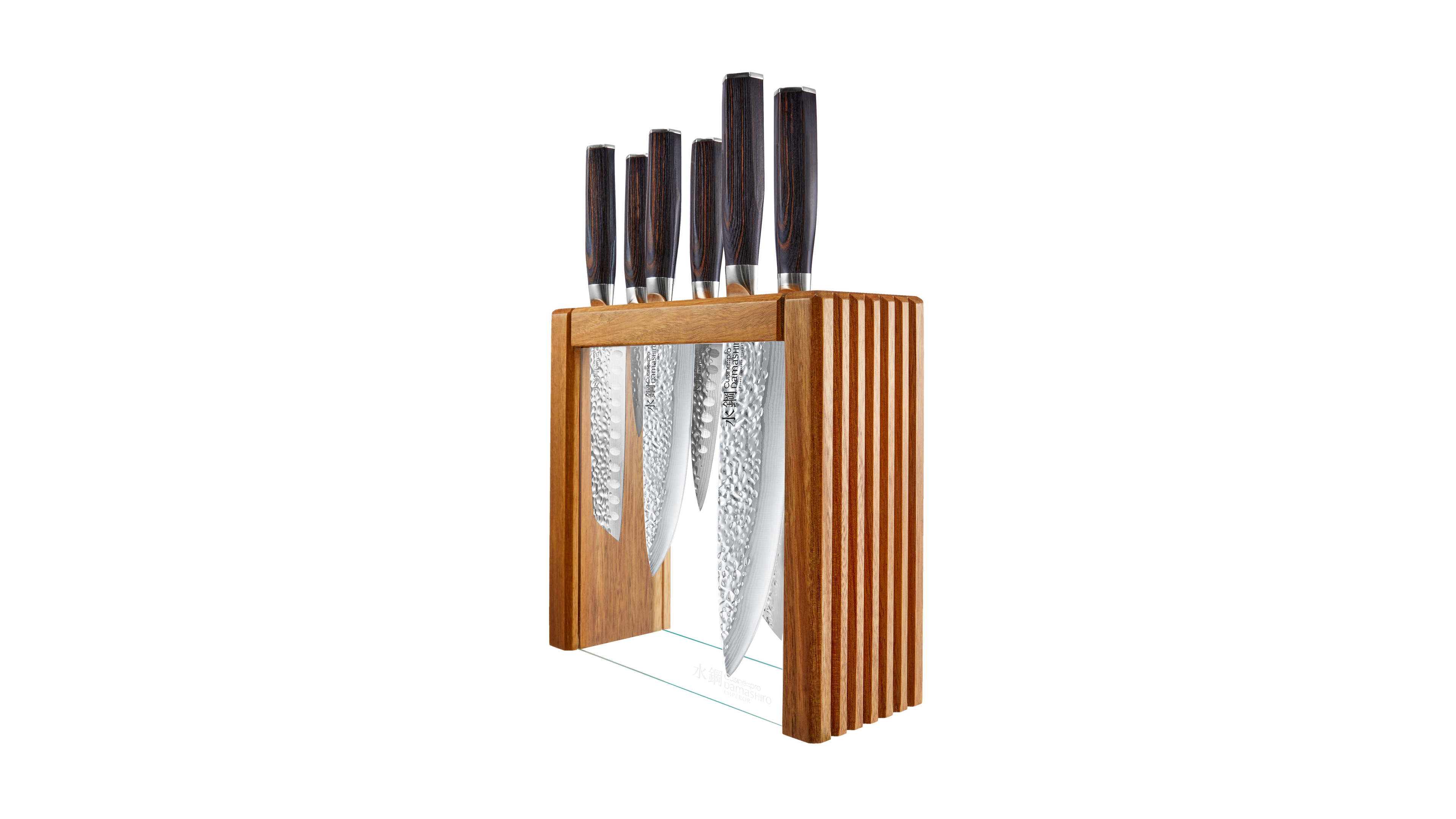 Cuisine::pro Damashiro Emperor Stainless Steel 7-Pc. Makoto Knife Block Set