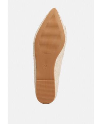 Womens cicely jacquard bow embellished ballet flats