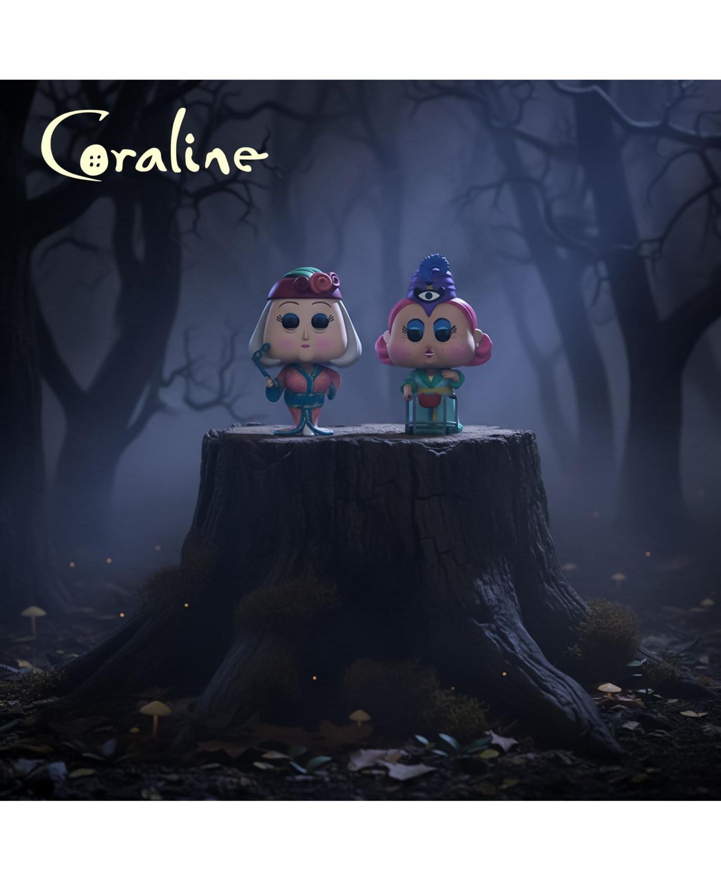 Детские фигурки Funko Pop! Coraline Spink and Forcible 3.75" 2-Piece Vinyl Figure Set, Ages 3+ — фото 6