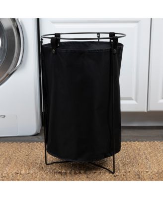 Metal Wire Frame Laundry Hamper with Removable Canvas Bag