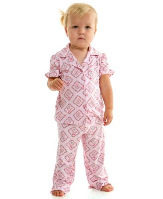 Kid's Mommy and Me Notch Collar Shirt & Pants, 2-Piece Set