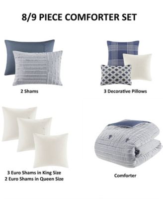 Essence Clipped Jacquard 10-Pc. Comforter Set, King