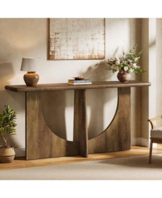 Console Table for Entryway, 71-Inch Farmhouse Entryway Table with Sturdy Geometric Frame, Extra Long Sofa Console Behind The Couch