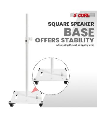 Speaker Stand 2Pc Heavy Duty Adjustable Height 61" DJ PA Stands 35mm Mount 100Lb Capacity