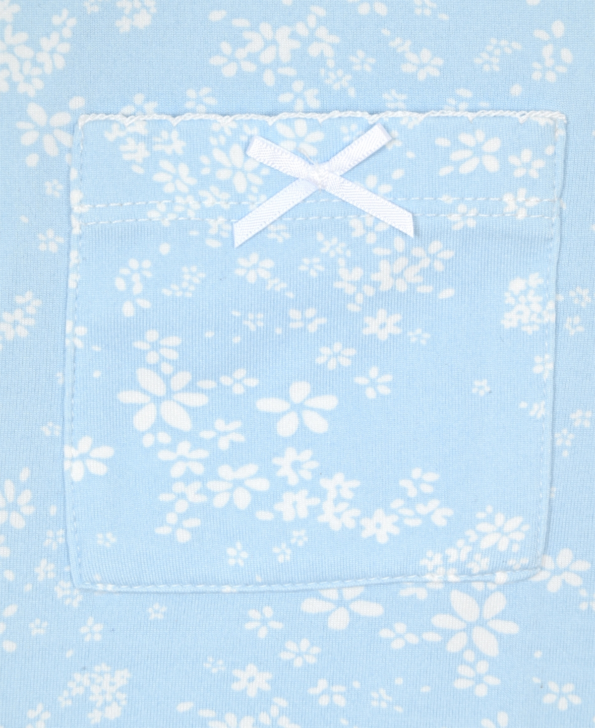 Max & Olivia Girls' 7-16 Floral Top, Long Leg Coat Pants Scrunchie, 3-Piece Pajama Set