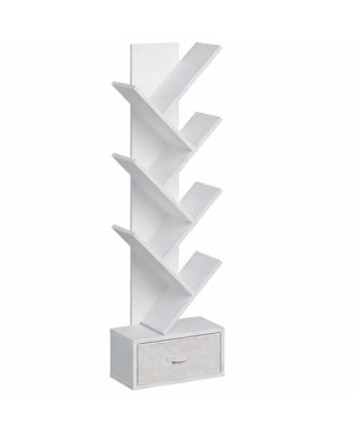 7-Tier Rustic Tree Shelves, Space-Saving, Sturdy Design, Easy Assembly, Multi-Use