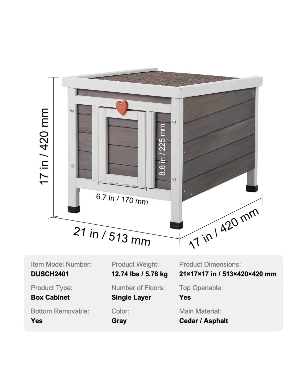 Cozito Weatherproof Outdoor Cat House Shelter with Pvc Door Flaps and Open Roof