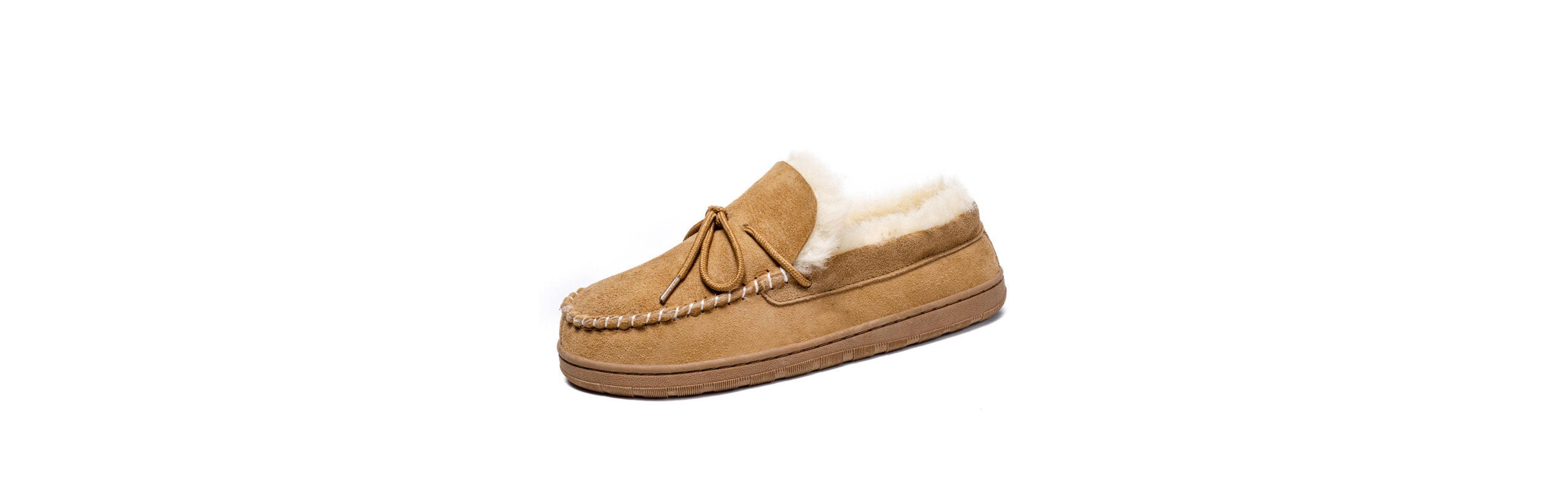 Pazstor Men's Real Shearling Slippers Spring