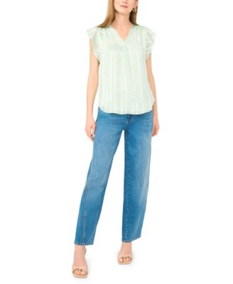 Women's V-Neck Ruffle-Sleeve Blouse