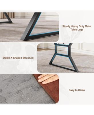 Kitchen Table 70.9 inch Large Dining Room Table for 6 Rectangular Kitchen Table