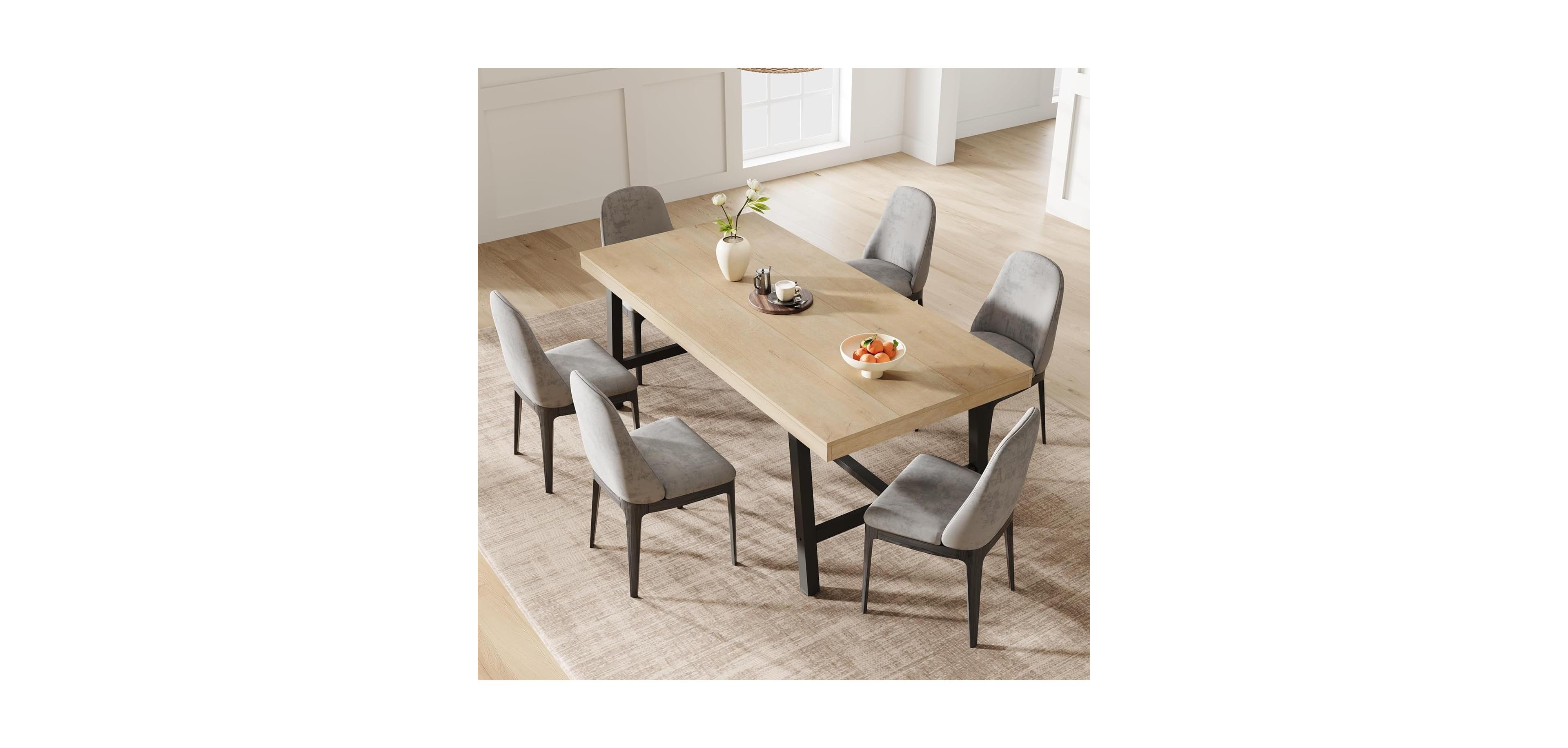 Gaomon Kitchen Table Large Rustic Wood Dining Table for Dining Room, Home Office, Living Room