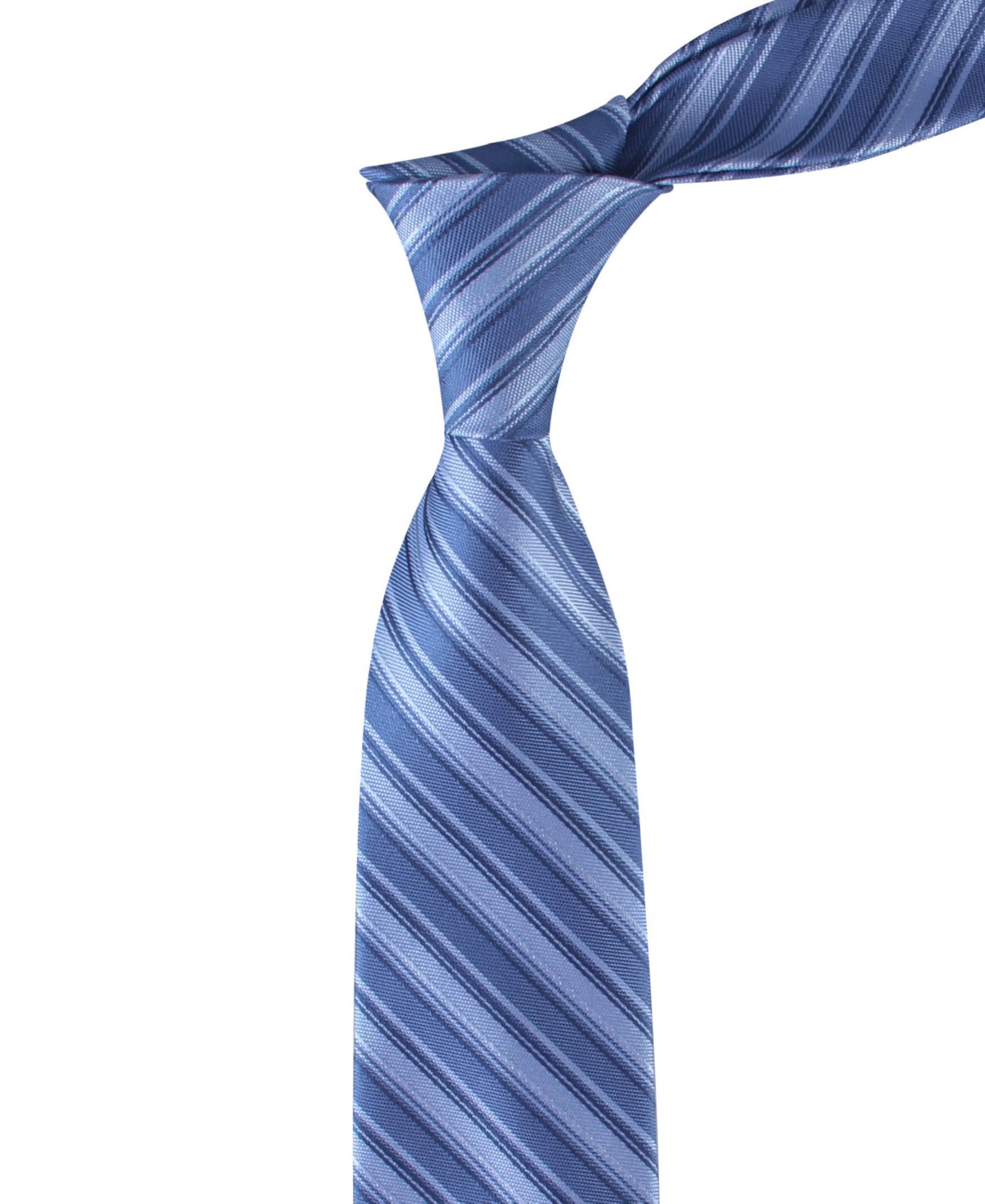 Мужские галстуки Calvin Klein Silk Classic Striped Tie, цвет: Синий — фото 3