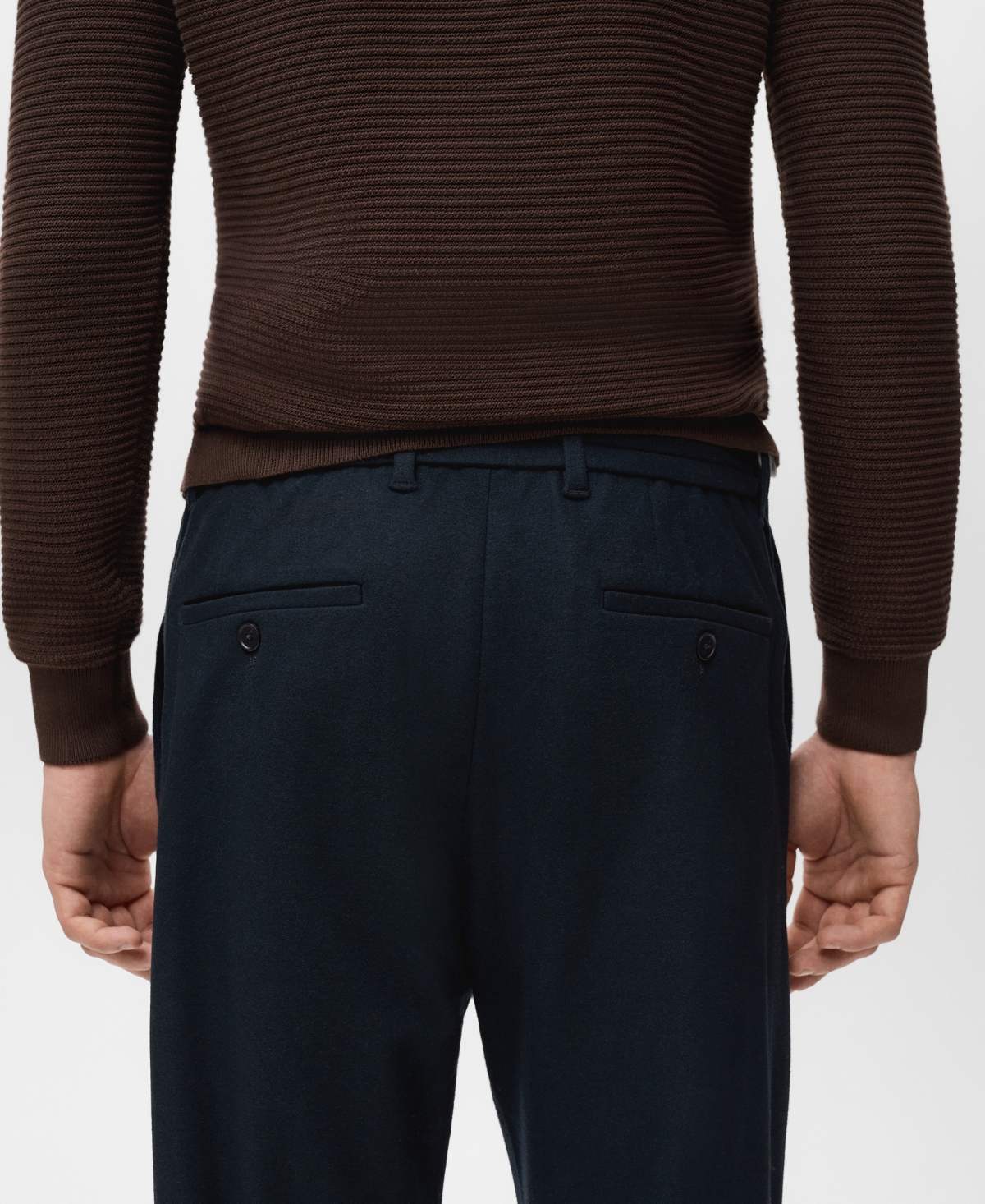 Mango Men's Slim-Fit Flannel Pants