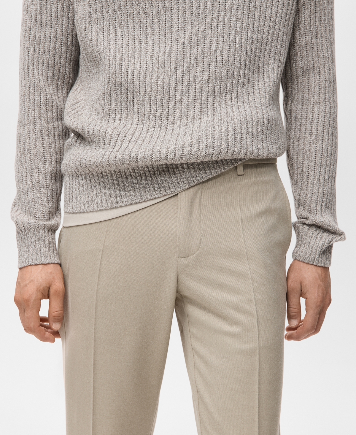 Mango Men's Fluid Regular-Fit Trousers