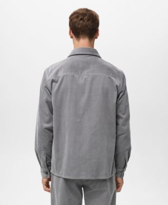 Men's Pockets Corduroy Overshirt