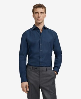 Men's Slim-Fit Cotton Poplin Dress Shirt