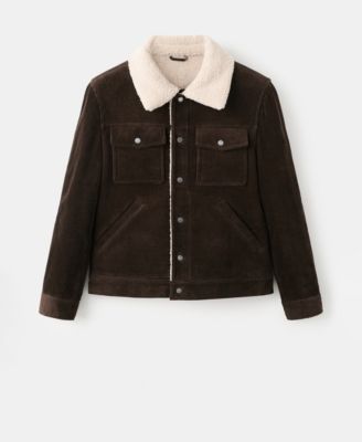 Men's Shearling-Effect Lining Corduroy Jacket