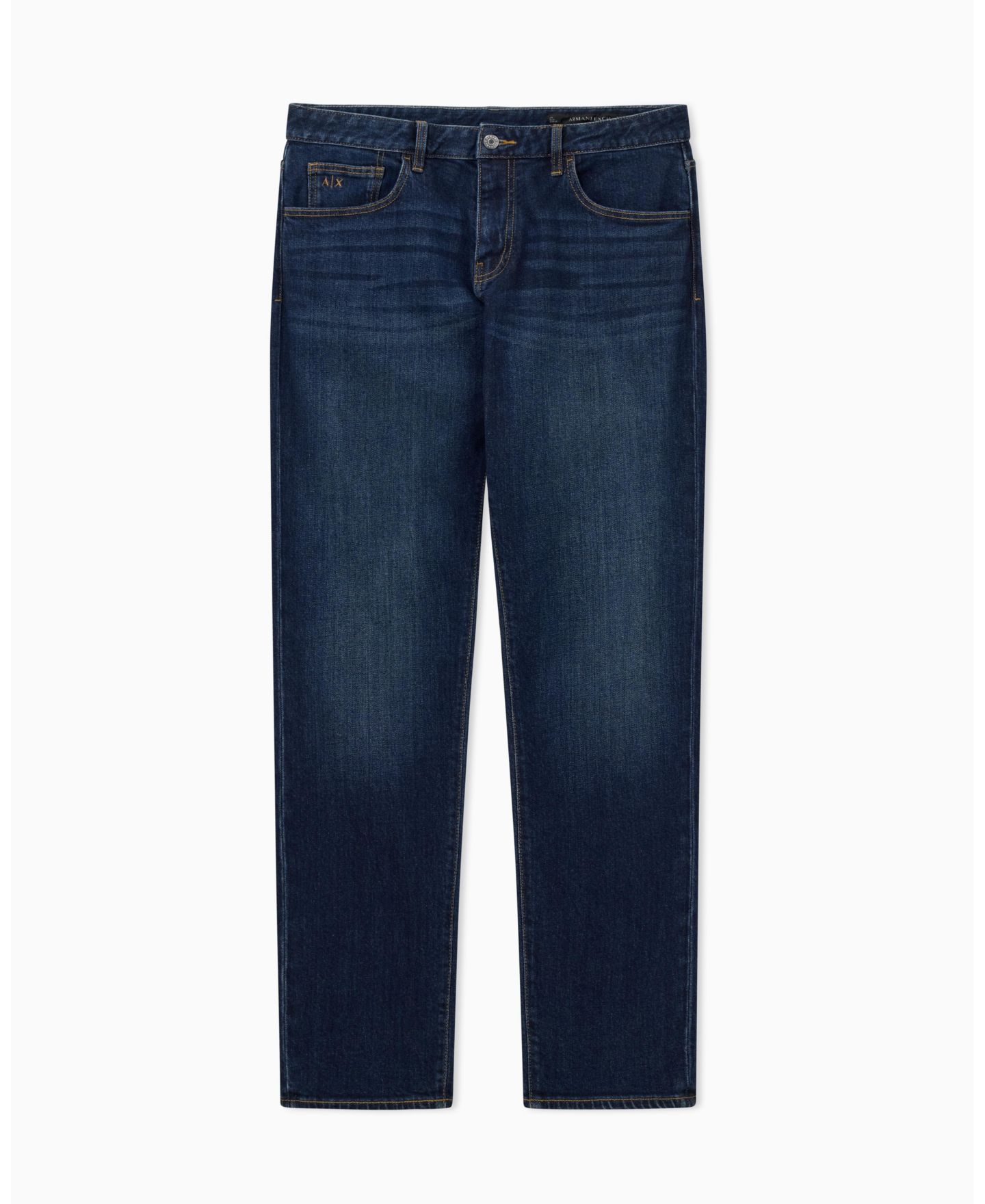 Мужские джинсы A|X Armani Exchange J13 Comfort Slim Fleece Stretch Denim Jeans, цвет: Чёрный джинсовый — фото 6